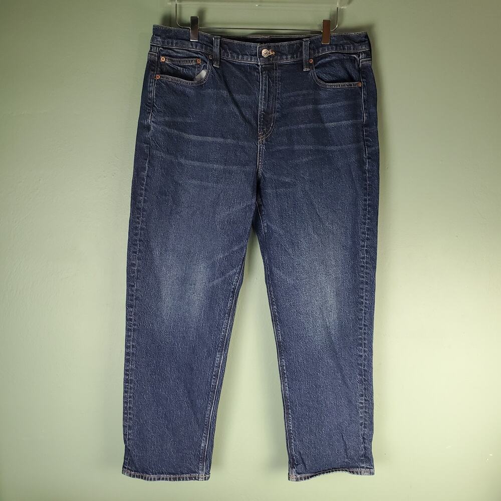 American Eagle Womens Super High-Rise Ankle Straight Jeans Size 16 Long